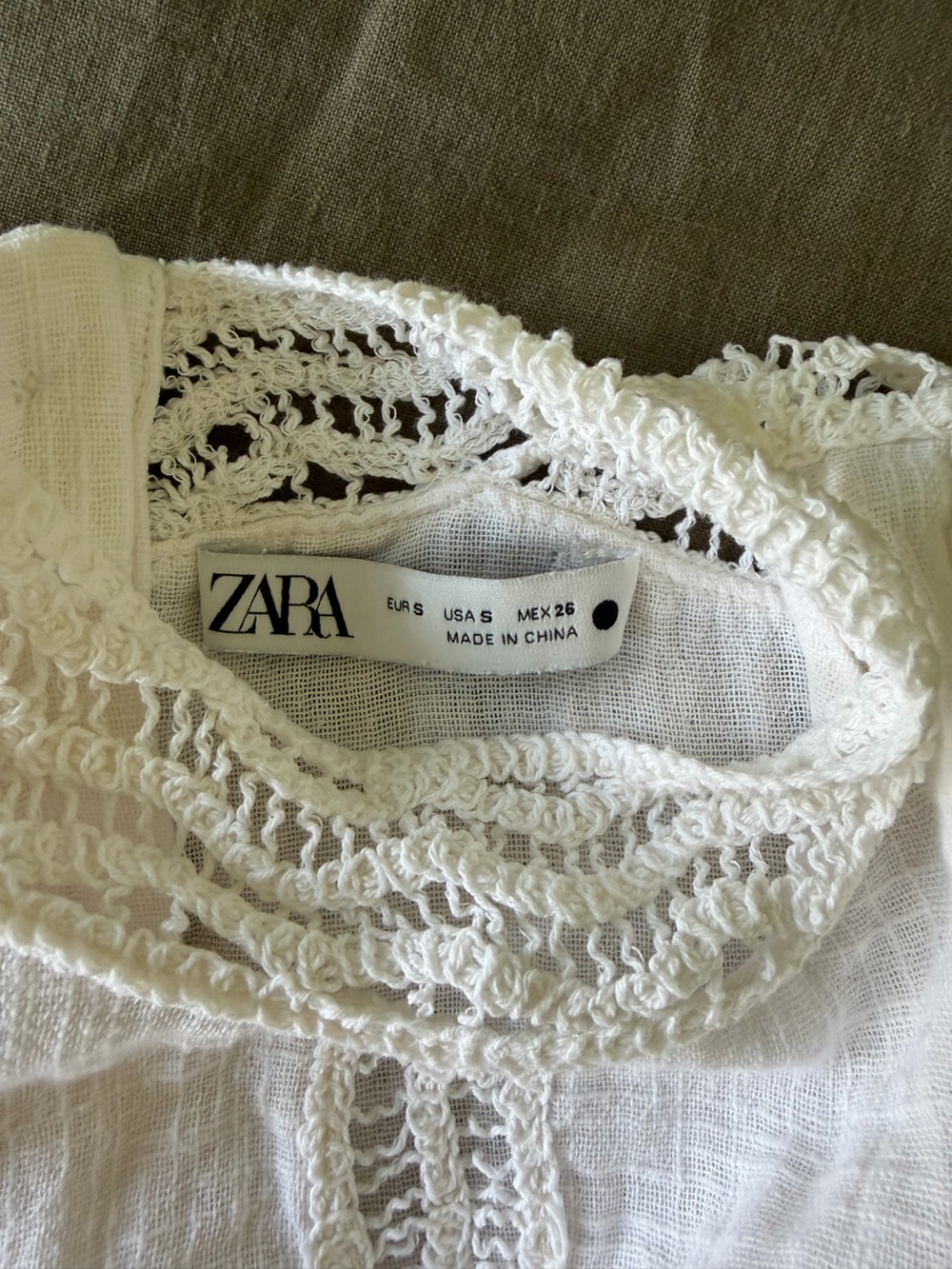 Zara cotton lace crochet top and skirt - Picture 3 of 9